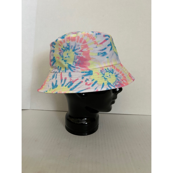 Men's Unbranded Tie Dye Bucket Hat White Multi One Size *NEW* - Picture 1 of 7